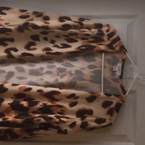 New cheetah sweater material large Sarah